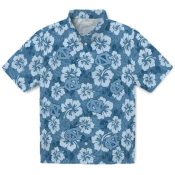 North Carolina Tar Heels Hawaiian Shirt - Hibiscus Cluster
