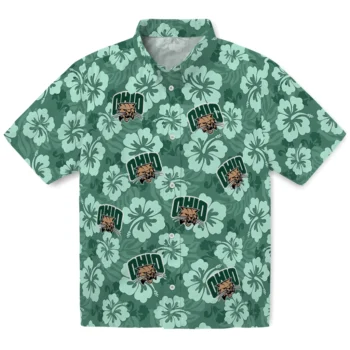 Ohio Bobcats Hawaiian Shirt - Hibiscus Cluster