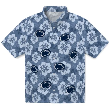 Penn State Nittany Lions Hawaiian Shirt - Hibiscus Cluster
