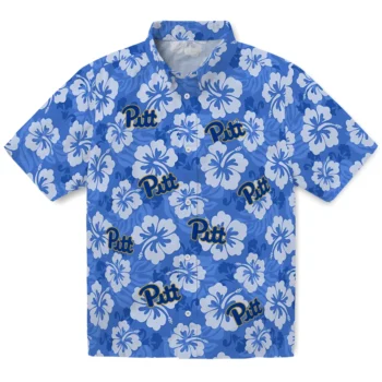 Pittsburgh Panthers Hawaiian Shirt - Hibiscus Cluster