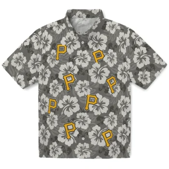 Pittsburgh Pirates Hawaiian Shirt - Hibiscus Cluster