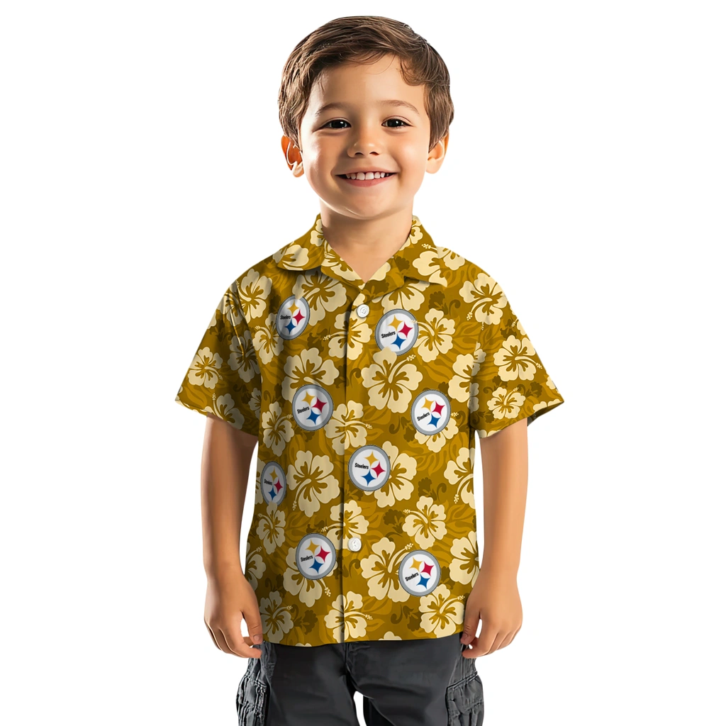 pittsburgh-steelers-hawaiian-shirt-hibiscus-cluster-gold-top-rated.webp