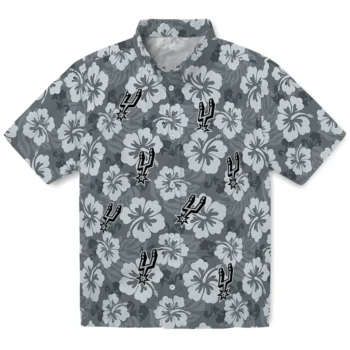 San Antonio Spurs Hawaiian Shirt - Hibiscus Cluster