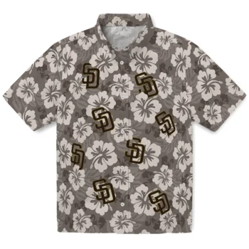 San Diego Padres Hawaiian Shirt - Hibiscus Cluster