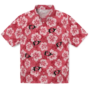 San Diego State Aztecs Hawaiian Shirt - Hibiscus Cluster
