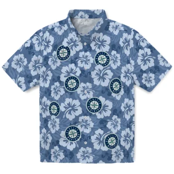 Seattle Mariners Hawaiian Shirt - Hibiscus Cluster