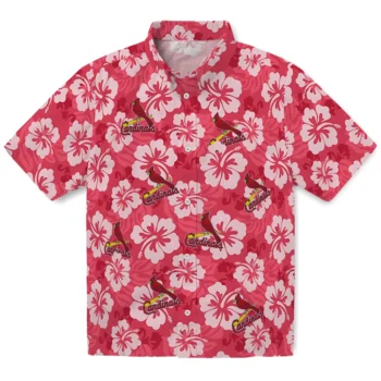 St. Louis Cardinals Hawaiian Shirt - Hibiscus Cluster