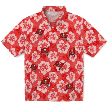 Tampa Bay Buccaneers Hawaiian Shirt - Hibiscus Cluster