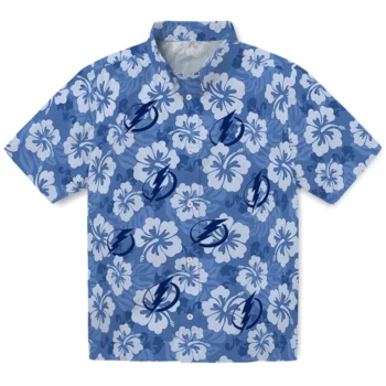 Tampa Bay Lightning Hawaiian Shirt - Hibiscus Cluster