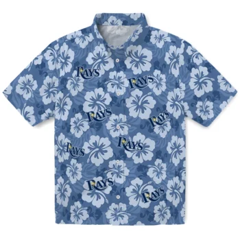 Tampa Bay Rays Hawaiian Shirt - Hibiscus Cluster