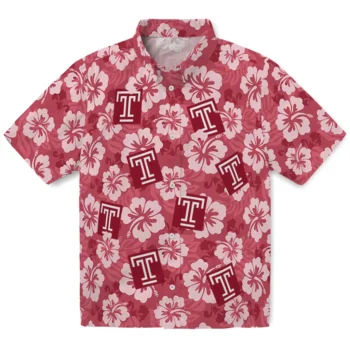 Temple Owls Hawaiian Shirt - Hibiscus Cluster