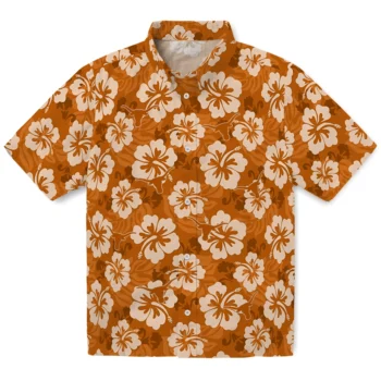 Texas Longhorns Hawaiian Shirt - Hibiscus Cluster