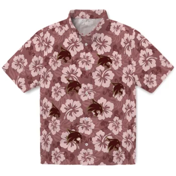 Texas State Bobcats Hawaiian Shirt - Hibiscus Cluster