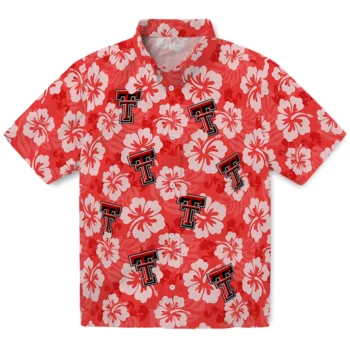 Texas Tech Red Raiders Hawaiian Shirt - Hibiscus Cluster