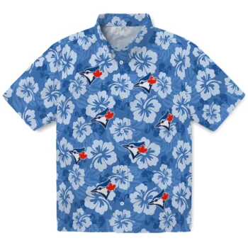 Toronto Blue Jays Hawaiian Shirt - Hibiscus Cluster