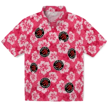 Toronto Raptors Hawaiian Shirt - Hibiscus Cluster