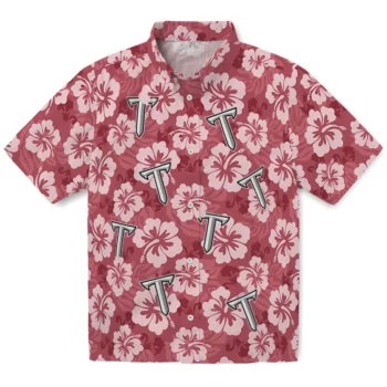 Troy Trojans Hawaiian Shirt - Hibiscus Cluster