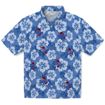 Tulsa Golden Hurricane Hawaiian Shirt - Hibiscus Cluster