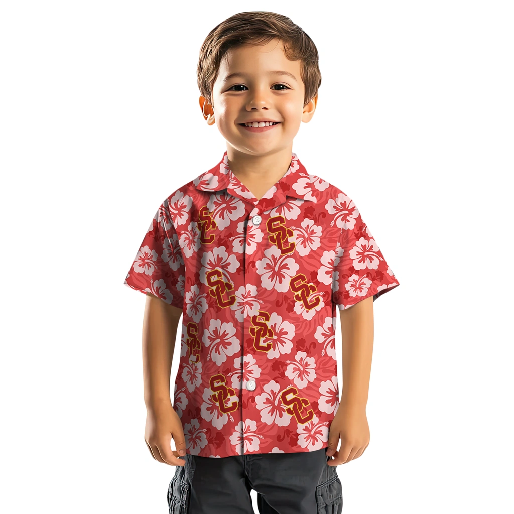 usc-trojans-hawaiian-shirt-hibiscus-cluster-red-top-rated.webp