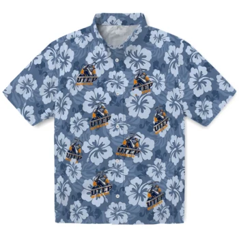 UTEP Miners Hawaiian Shirt - Hibiscus Cluster