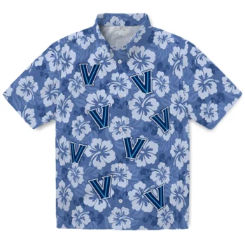 Villanova Wildcats Hawaiian Shirt - Hibiscus Cluster