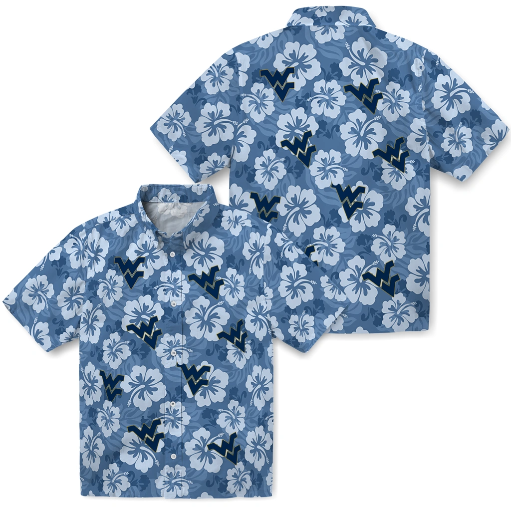 west-virginia-mountaineers-hawaiian-shirt-hibiscus-cluster-blue-high-quality.webp
