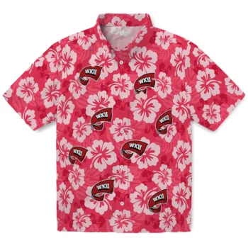 Western Kentucky Hilltoppers Hawaiian Shirt - Hibiscus Cluster