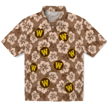 Western Michigan Broncos Hawaiian Shirt - Hibiscus Cluster