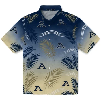 Akron Zips Hawaiian Shirt - Ombre Fronds Blue