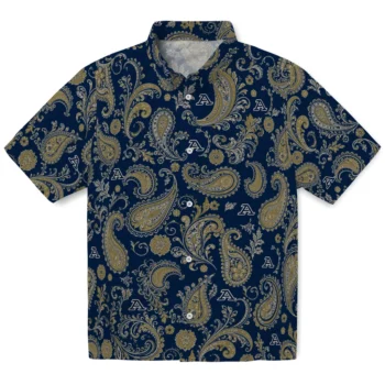 Akron Zips Hawaiian Shirt - Paisley Print Blue
