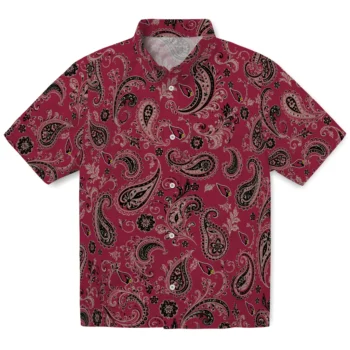 Arizona Cardinals Hawaiian Shirt - Paisley Print Red