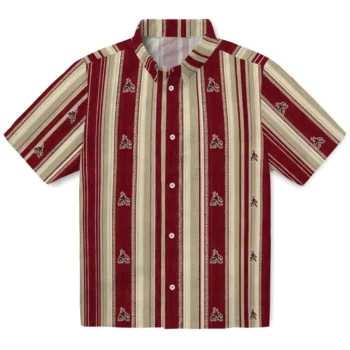 Arizona Coyotes Hawaiian Shirt - Distressed Stripes Red Sand