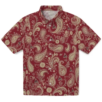 Arizona Coyotes Hawaiian Shirt - Paisley Print Red