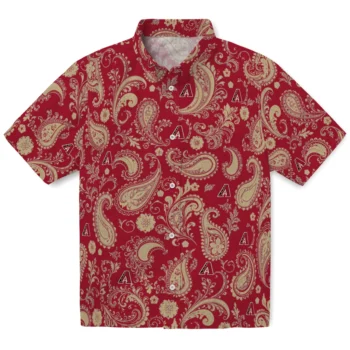 Arizona Diamondbacks Hawaiian Shirt - Paisley Print Red