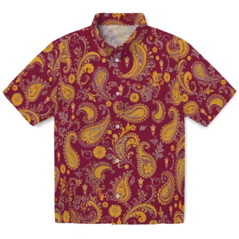Arizona State Sun Devils Hawaiian Shirt - Paisley Print Maroon