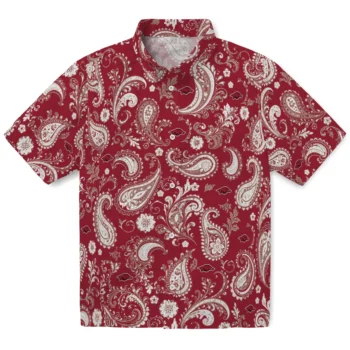 Arkansas Razorbacks Hawaiian Shirt - Paisley Print Red