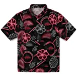arkansas-razorbacks-hawaiian-shirt-customized-neon-florals-black-best-selling.webp