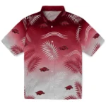 arkansas-razorbacks-hawaiian-shirt-customized-ombre-fronds-red-best-selling.webp