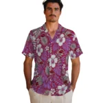 arkansas-razorbacks-hawaiian-shirt-personalized-hibiscus-monstera-red-best-selling.webp