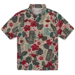 arkansas-razorbacks-hawaiian-shirt-personalized-tiki-masks-warm-beige-best-selling.webp