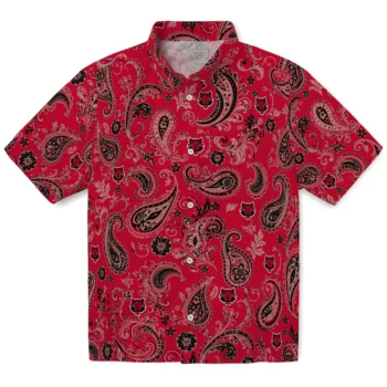 Arkansas State Red Wolves Hawaiian Shirt - Paisley Print Scarlet