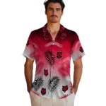 arkansas-state-red-wolves-hawaiian-shirt-personalized-ombre-fronds-scarlet-best-selling.webp