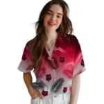 arkansas-state-red-wolves-hawaiian-shirt-personalized-ombre-fronds-scarlet-best-selling.webp