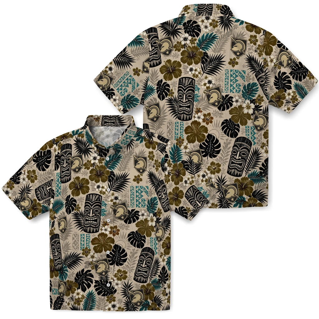 army-black-knights-hawaiian-shirt-custom-tiki-masks-warm-beige-high-quality.webp