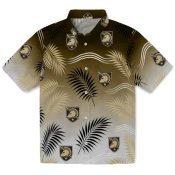 Army Black Knights Hawaiian Shirt - Ombre Fronds Gold