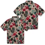atlanta-falcons-hawaiian-shirt-custom-tiki-masks-warm-beige-best-selling.webp
