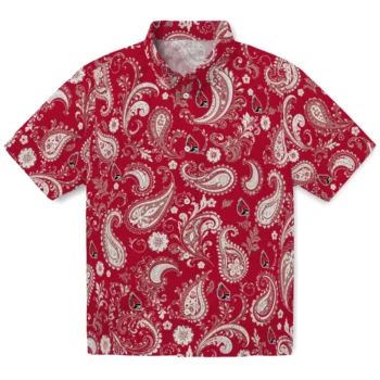 Ball State Cardinals Hawaiian Shirt - Paisley Print Red