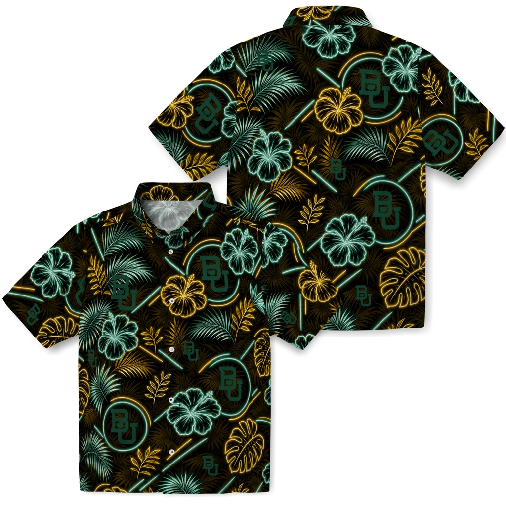 baylor-bears-hawaiian-shirt-custom-neon-florals-black-high-quality.webp