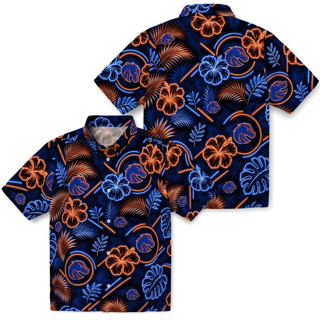 boise-state-broncos-hawaiian-shirt-customized-neon-florals-black-high-quality.webp