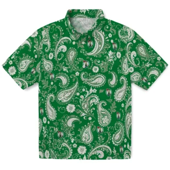 Boston Celtics Hawaiian Shirt - Paisley Print Green